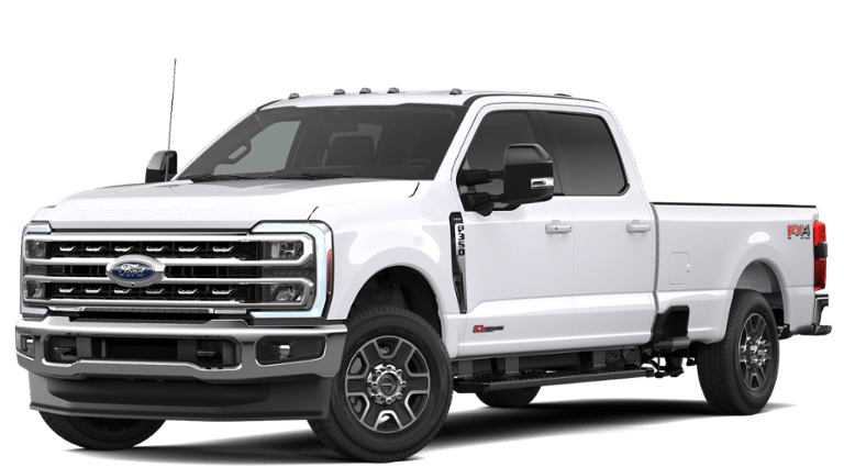 2026 Ford Super Duty F-350 Lariat in Oxford White — front three-quarter view