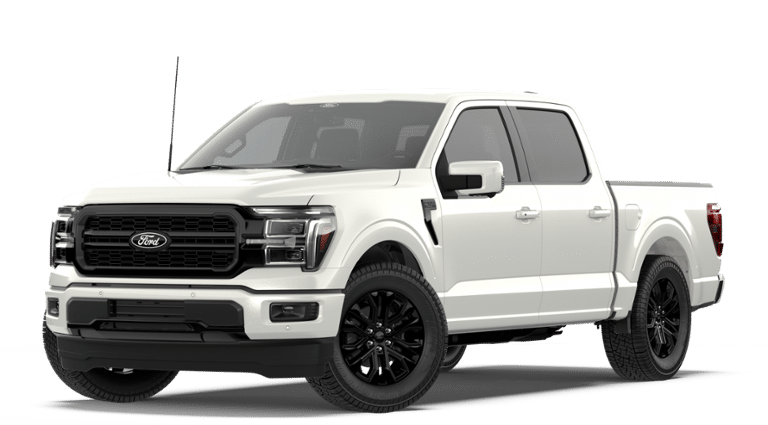 2026 Ford F-150 Lariat in Star White Metallic Tri-Coat — front three-quarter view