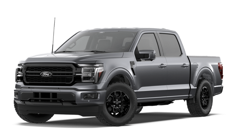 2026 Ford F-150 Lariat in Carbonized Gray Metallic — front three-quarter view
